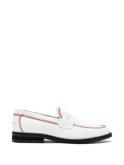 Duke + Dexter Wilde Dexter Baseball Penny Loafer In White