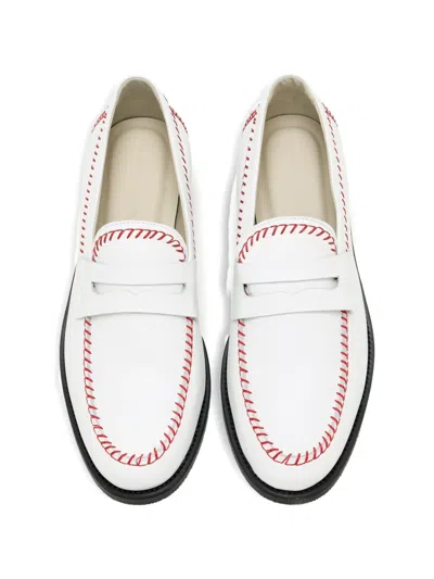 Duke + Dexter Wilde Dexter Baseball Penny Loafer In White