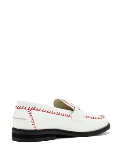 Duke + Dexter Wilde Dexter Baseball Penny Loafer In White