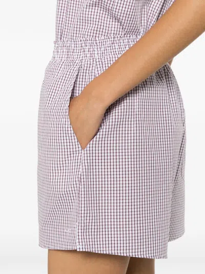 Apc A. P.c. Checked Shorts In White