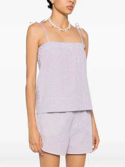 A.p.c. A. P.c. Checked Top In Blue