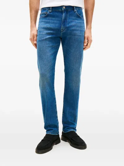 Tommy Hilfiger Stretch Straight Jean In Blue