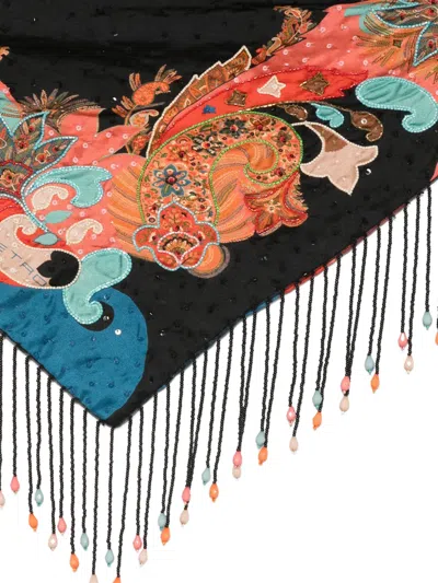 Etro Paisley-pattern Beaded Scarf In Multi