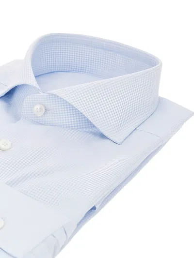 Xacus Micro-check Shirt In Blue