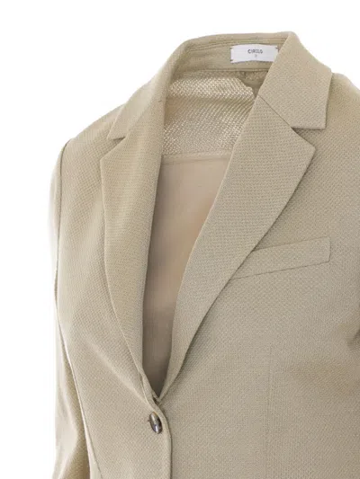 Circolo 1901 Single-breasted Patch-pocket Jacket In Neutral