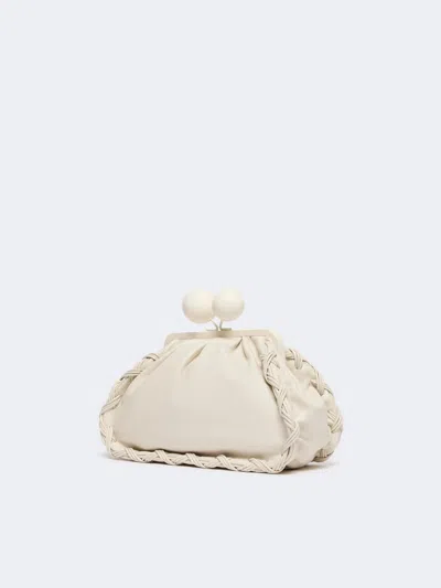 Weekend Max Mara Medium-sized Pasticcino Nappa Leather Shoulder Bag In White