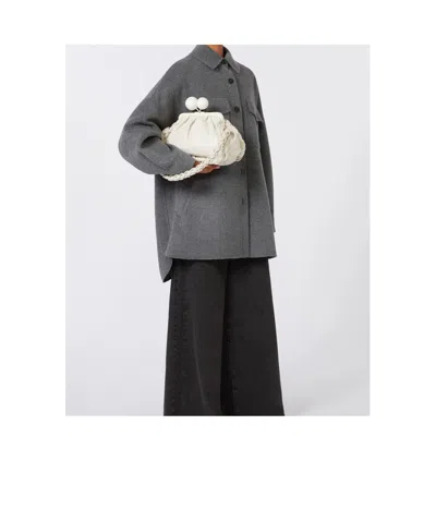 Weekend Max Mara Medium-sized Pasticcino Nappa Leather Shoulder Bag In White