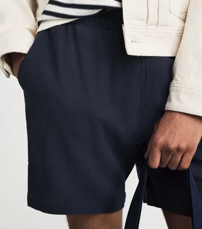 Paige Elijah Elasticated-waistband Shorts In Blue