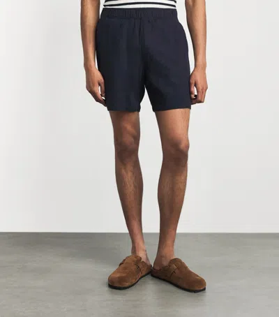 Paige Elijah Elasticated-waistband Shorts In Blue