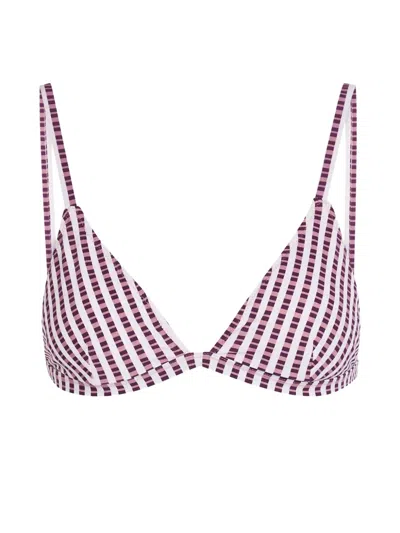 Nuno Coco Checked Bikini Top In Multi