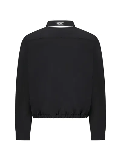 Jil Sander Elasticated-hem Jacket In Black