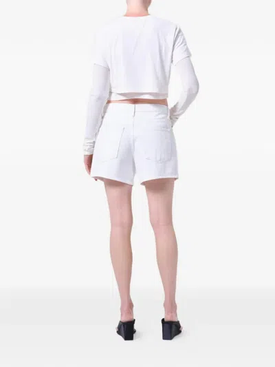 Agolde Five-pocket Denim Shorts In Multi