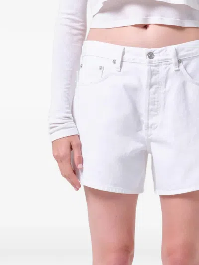 Agolde Five-pocket Denim Shorts In Multi