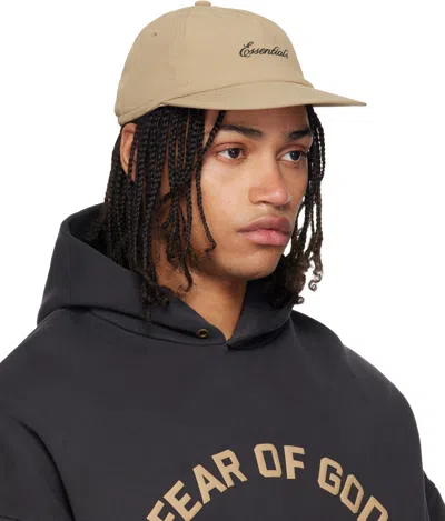 Essentials Logo-embroidered Baseball Cap In Neutral