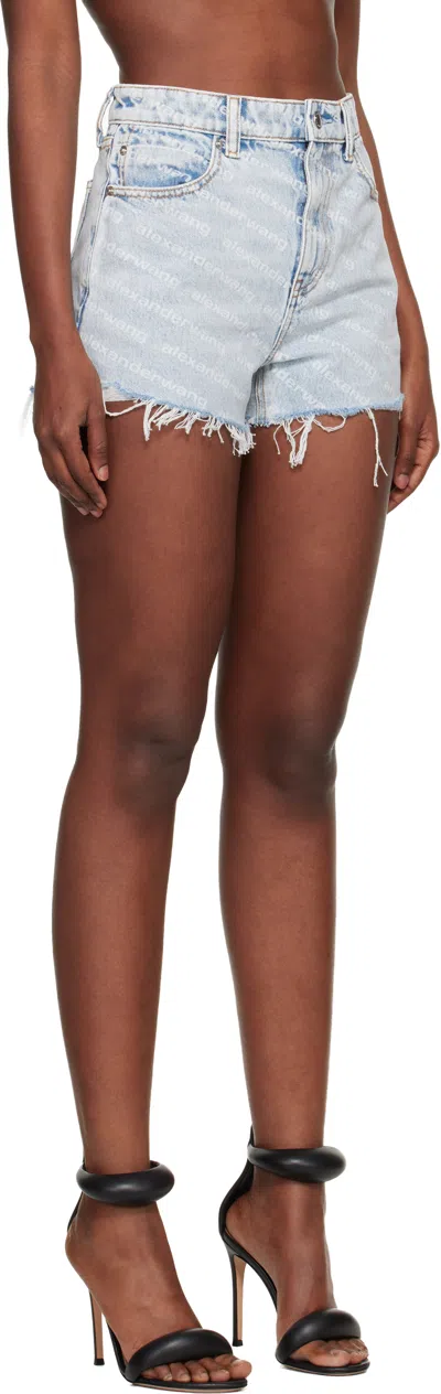 Alexander Wang Bite High Waisted Denim Shorts In Nude