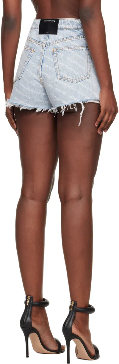 Alexander Wang Bite High Waisted Denim Shorts In Nude
