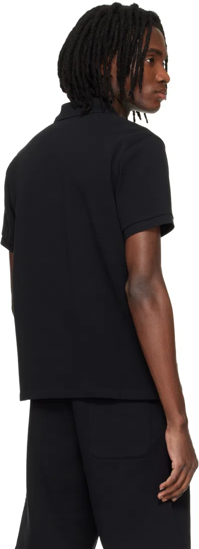 Ami Alexandre Mattiussi Ami Paris Men Black Polo Shirt With Adc Embroidery At The Front In Cotton Man