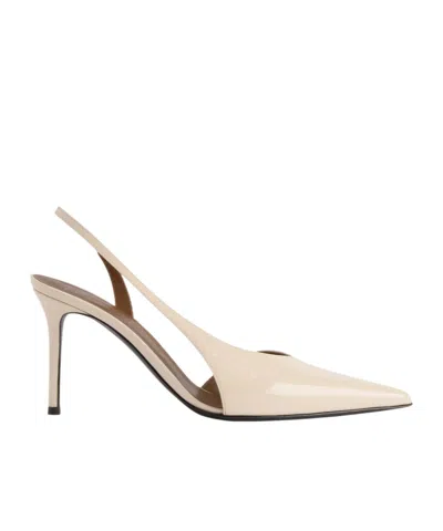 Giuseppe Zanotti Desiree Asymmetric-design Sling-back Pumps In Neutral