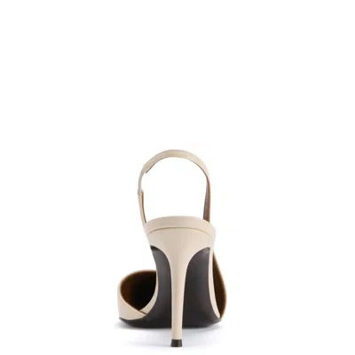 Giuseppe Zanotti Desiree Asymmetric-design Sling-back Pumps In Neutral