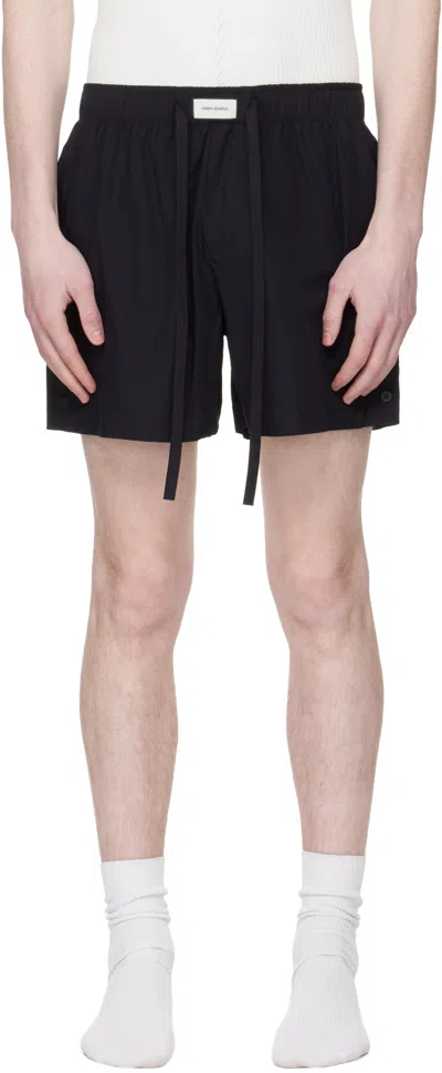 Entire Studios Elasticated Mini Shorts In Black