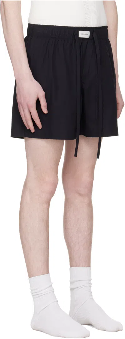 Entire Studios Elasticated Mini Shorts In Black