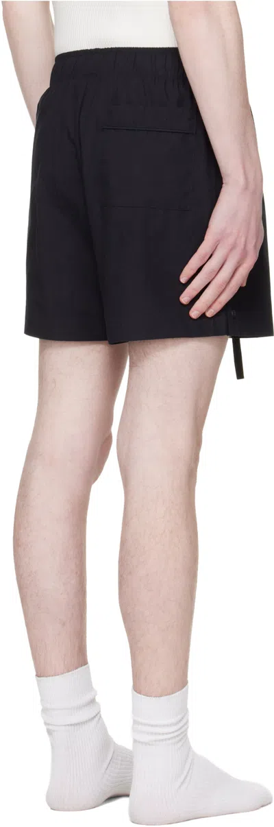 Entire Studios Elasticated Mini Shorts In Black