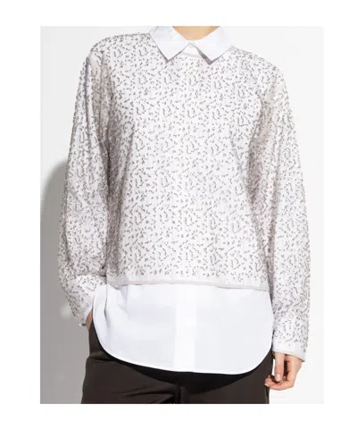 Samsoe & Samsoe Samally Beaded-detail Top In White