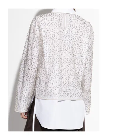 Samsoe & Samsoe Samally Beaded-detail Top In White
