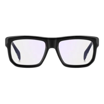 David Beckham Db 7137 Rectangular Black Acetate Sunglasses In Black