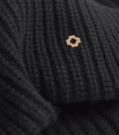 Maje Wool-cashmere Clover Beanie In Pattern