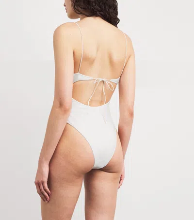 Oseree Oséree Shell Swimsuit In White
