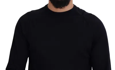Pre-owned Alpha Studio Black Wool Crewneck Pullover Sweatshirt Men's Sweater ()
