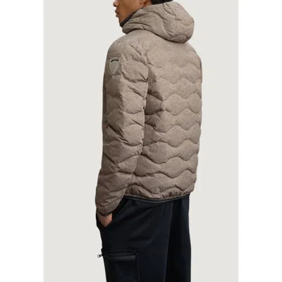 Blauer Brown Polyester Coat In Black