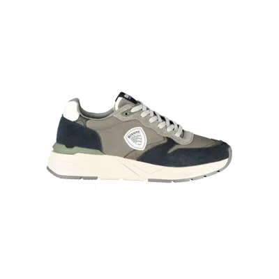 Blauer Colour-block Leather Sneakers In Black