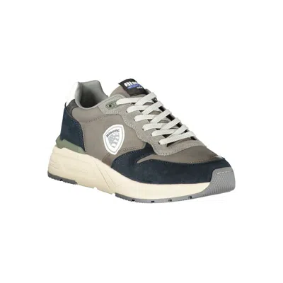 Blauer Colour-block Leather Sneakers In Black