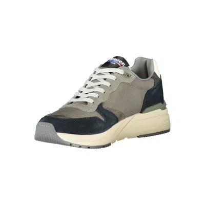 Blauer Colour-block Leather Sneakers In Black