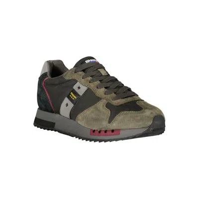 Blauer Black Leather Men Sneaker In Multi