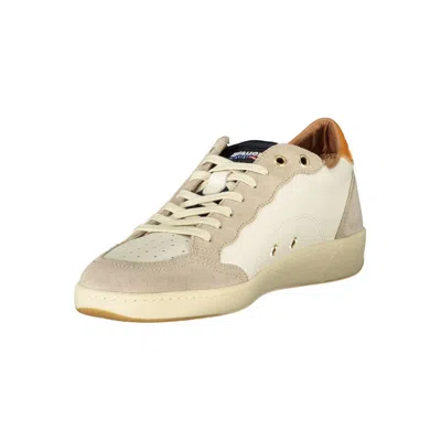 Blauer White Leather Men Sneaker In Neutral