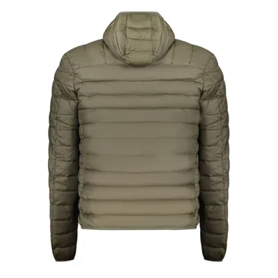 Cavalli Class Hooded Quilted Jacket In Green