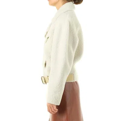 Chloé Beige Polyester Biker Jacket In Neutral