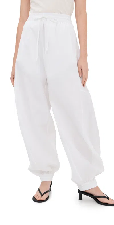 Rohe Crushed Cotton Volume Trousers Optic White In White