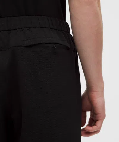 Lululemon Abc Textured Wovenair Pull-on Short 7" In Black