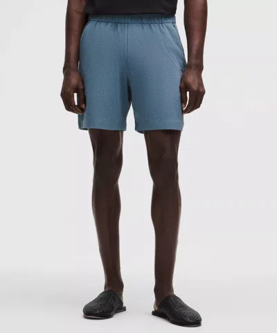 Lululemon Abc Textured Wovenair Pull-on Short 7" In Blue