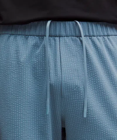 Lululemon Abc Textured Wovenair Pull-on Short 7" In Blue