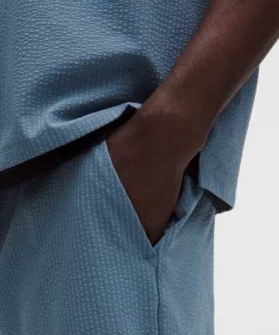 Lululemon Abc Textured Wovenair Pull-on Short 7" In Blue