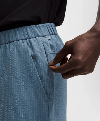Lululemon Abc Textured Wovenair Pull-on Short 7" In Blue