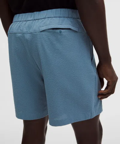 Lululemon Abc Textured Wovenair Pull-on Short 7" In Blue
