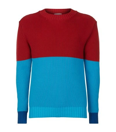 Shop Jw Anderson Colour Block Chunky Knit Jumper