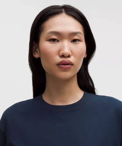Lululemon Heavyweight Cotton Oversized T-shirt In True Navy In Blue