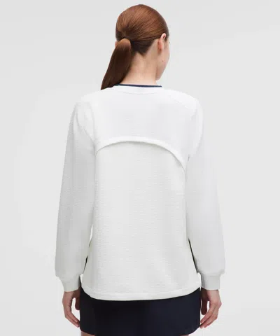Lululemon Jacquard High-low Golf Pullover In White